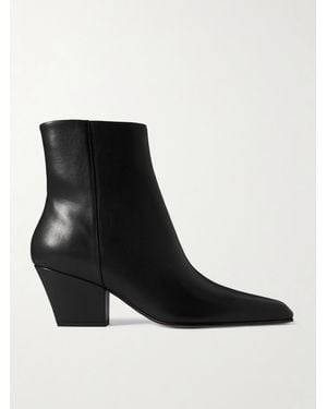 Paris Texas Jane Leather Ankle Boots - Black