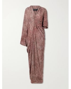 Cortana Mayu Satin Midi Dress - Pink