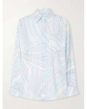 PUCCI Printed Cotton-Muslin Shirt - Blue