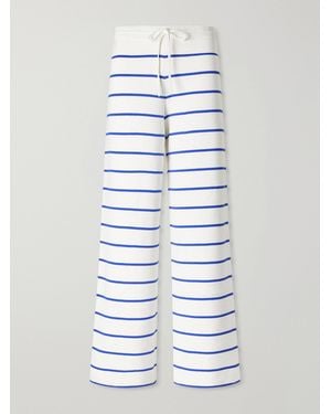 La Ligne Striped Cotton Wide-Leg Pants - Blue