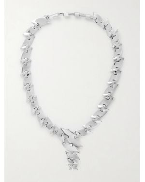 KHAITE Leaf-Tone Necklace - White