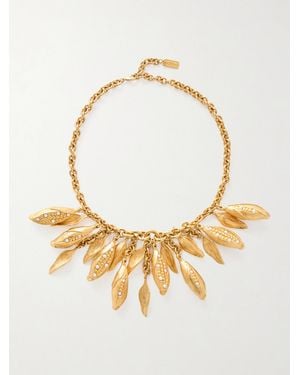 Chloé Plated Brass Necklace - Metallic
