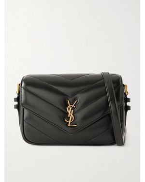 Saint Laurent Loulou Toy Matelassé Leather Shoulder Bag - Noir