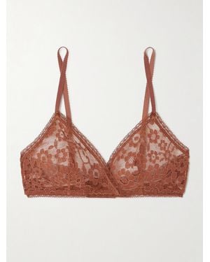 Eres Marguerite Espiegle Triangel-Bh Aus Schnurgebundener Spitze Mit Stretch-Anteil - Braun