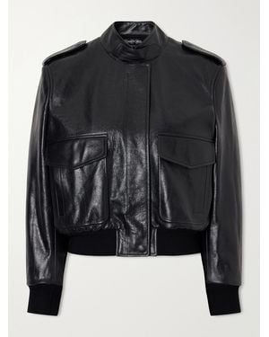 Tom Ford Aviator Full-Grain Leather Jacket - Black
