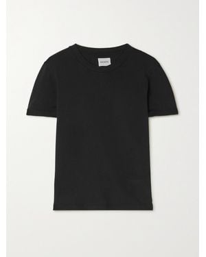 KHAITE Emmylou Cotton-Jersey T-Shirt - Black