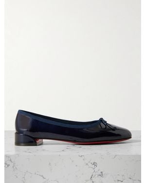 Christian Louboutin Sweetie Jane Patent-Leather Flats - Blue