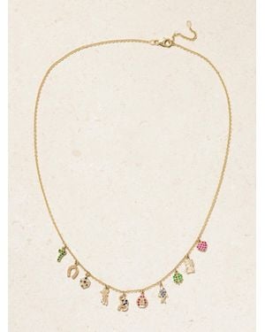 Roxanne First All The Luck Charm Kette Aus 14 Karat Mit Saphiren - Natur