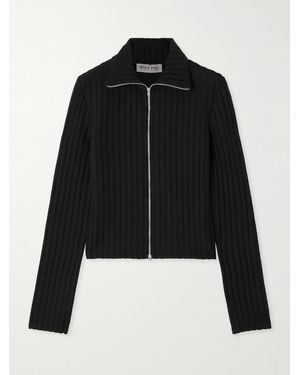 Our Legacy Empirio Armani Isola Cardigan Aus Rippstrick - Schwarz