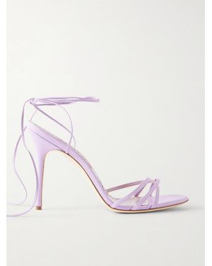 Manolo Blahnik Leva 105 Leather Sandals - Pink