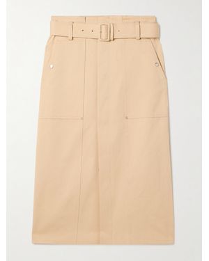 A.L.C. Jupe Midi En Gabardine De Coton À Ceinture Maia - Neutre