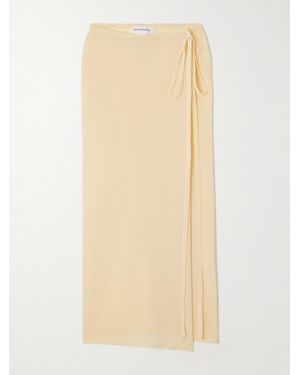 Frankie Shop Alsen Knitted Midi Wrap Skirt - Natural