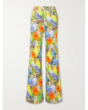 Loewe High-Rise Printed Flared Jeans - White