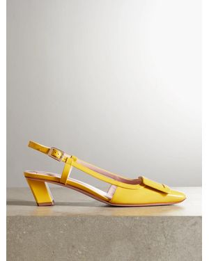 Roger Vivier Belle Vivier 45 Slingback-Pumps Aus Lackleder - Gelb