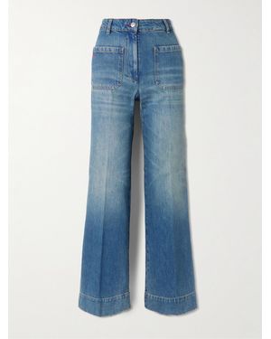 Victoria Beckham Jean Large Taille Haute Alina - Bleu