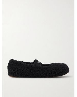 Moon Boot Shearling Ballet Flats - Black