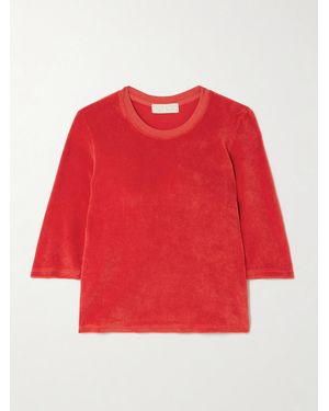 Suzie Kondi Corfu Cotton-Blend Terry T-Shirt - Red