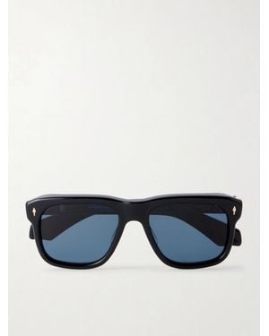 Jacques Marie Mage Yves D-Frame Acetate Sunglasses - Blue
