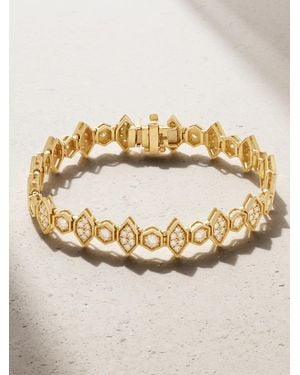 KOLOURS JEWELRY Hexagon Large 18-Karat Diamond Bracelet - Metallic