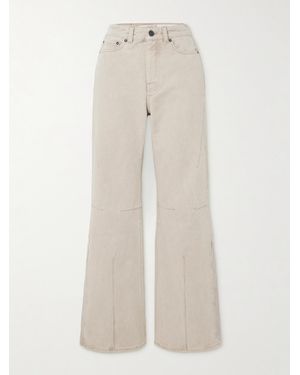 Our Legacy Moto Cut Panelled Corduroy-Trimmed Mid-Rise Slim-Leg Jeans - Natural