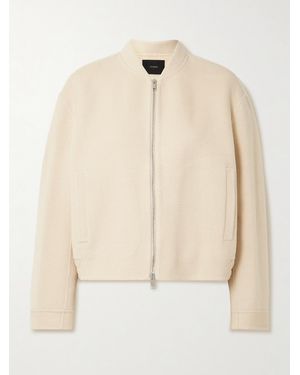 JOSEPH Gustave Wool Bomber Jacket - Natural