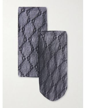 Gucci Gg Printed Tights - Gray
