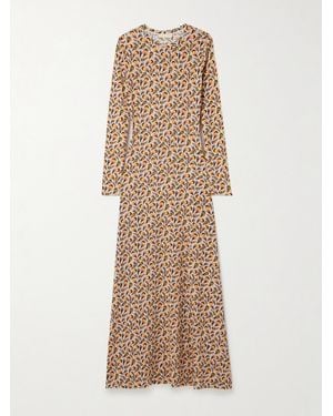 Ulla Johnson Robe Longue En Jersey Stretch Imprimé Amari - Neutre