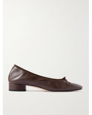 Aeyde Onda Bow-Detailed Leather Pumps - Brown