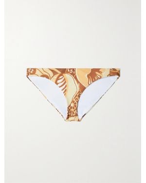Mara Hoffman Zoa Bikini-Höschen Aus Recyceltem Stretch-Material Mit Print - Weiß