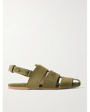 JW Anderson Sandalen Aus Veloursleder - Grün