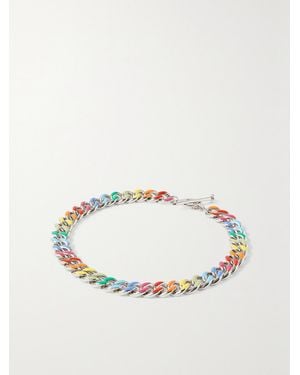 Fry Powers Unicorn Sterling And Enamel Necklace - Metallic