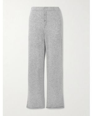 ÉTERNE Cruz Cashmere Wide-Leg Trousers - Grey