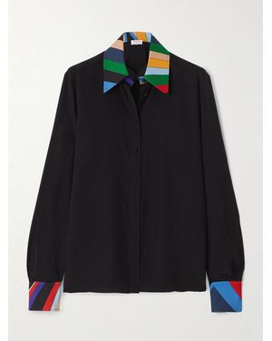 PUCCI Printed Silk-Crepe Shirt - Black