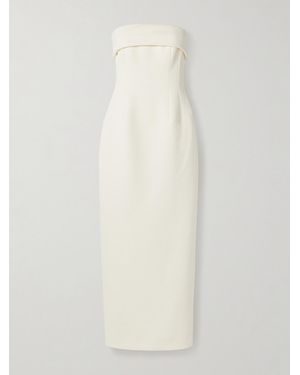 Emilia Wickstead Keeley Strapless Cloqué Maxi Dress - White