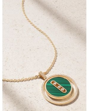 Messika Lucky Move 18-Karat, Malachite And Diamond Necklace - Green