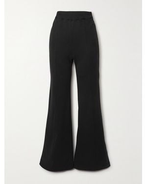 AZ FACTORY Free To Organic Cotton And Seacell-Blend Flared Trousers - Black