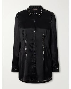 Wales Bonner Mystic Studded Satin Shirt - Black