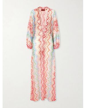 Missoni Striped Crochet-Knit Coverups - Pink