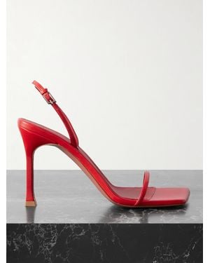 AMINA MUADDI Maya Leather Sandals - Red