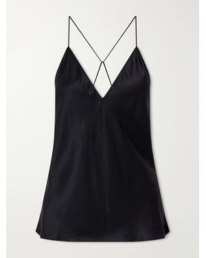 Nili Lotan Emile Silk-Satin Cami - Black
