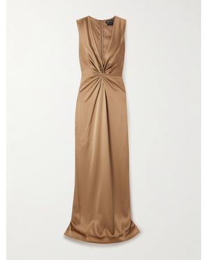 Tom Ford Robe Aus Seidensatin Mit Twist-Detail - Natur
