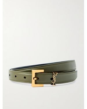 Saint Laurent Leather Belt - Green