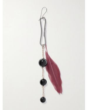 Lemaire Dot- And-Tone, Onyx And Feather Single Earring - Pink
