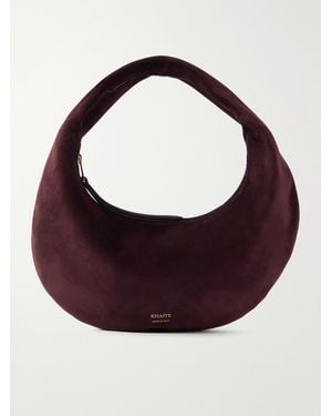 KHAITE Olivia Mini Suede Shoulder Bag - Purple