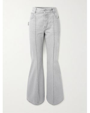 Bottega Veneta Cropped High-Rise Flared Jeans - Grey