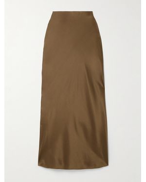 FRAME Silk-Satin Maxi Skirt - Natural