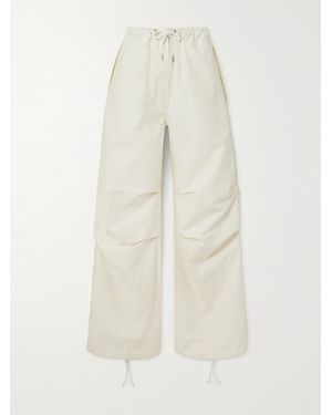 Acne Studios Cotton-Blend Wide-Leg Pants - White