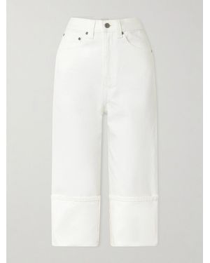 KHAITE Boyle Cropped Low-Rise Straight-Leg Jeans - White