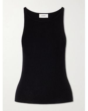 Lisa Yang Lynette Ribbed-Knit Cashmere Tank - Black