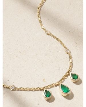 Jacquie Aiche 14-Karat, Emerald And Diamond Necklace - Natural